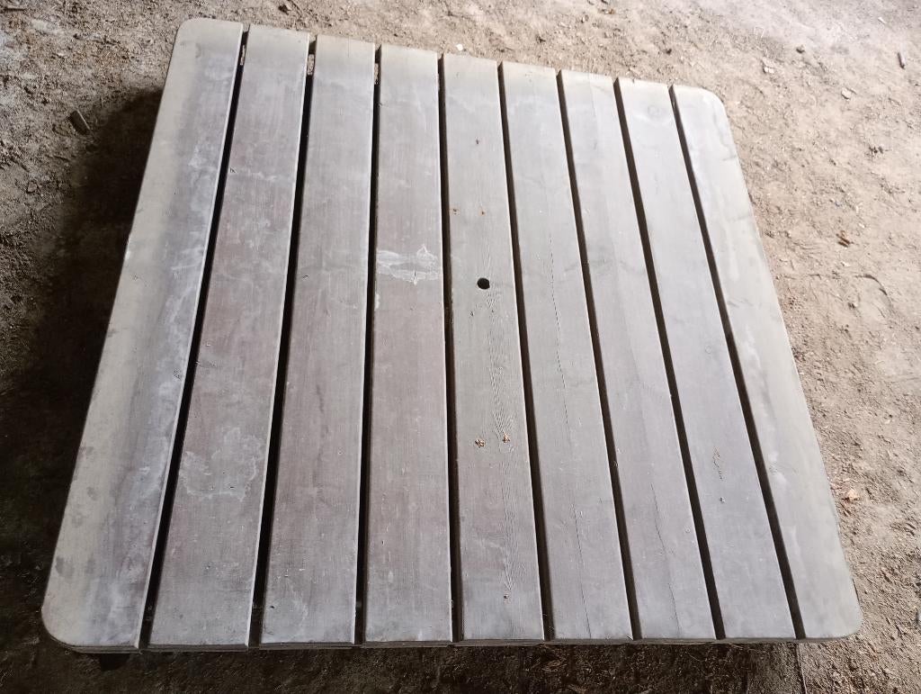 plateau de table de patio en bois lourd, Jardin & Terrasse, Enlèvement, Comme neuf