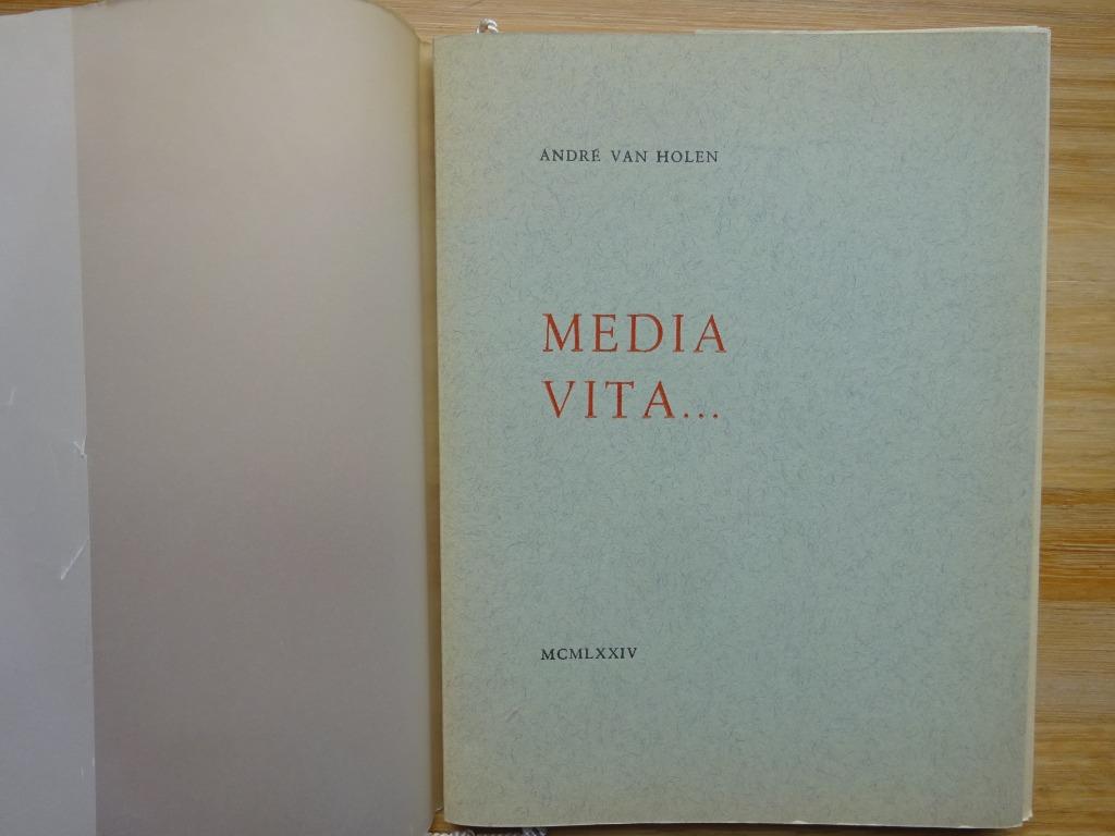 André Van Holen, Media Vita .. gedichten 1974, André Van Holen, Enlèvement ou Envoi, Un auteur, Comme neuf
