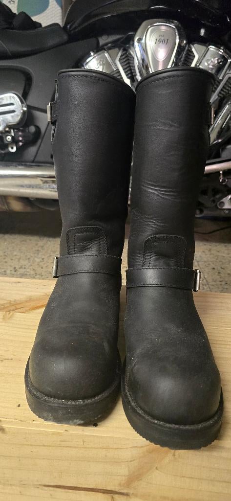 Bottes moto cuir Custom / Engineer GO WEST - Taille 44, Motos, Femmes, Seconde main, Bottes, Enlèvement