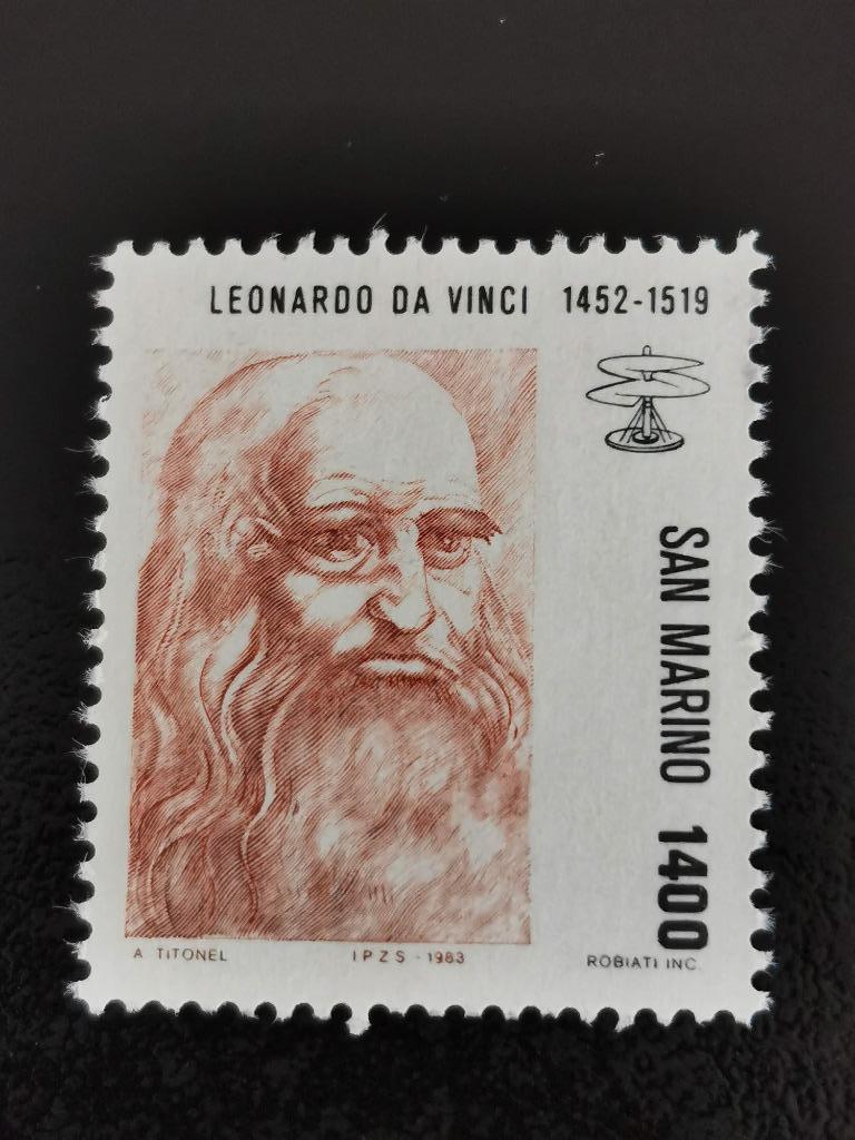 Saint-Marin 1983 - Pionniers de la science, Léonard de Vinci, Enlèvement ou Envoi, Non oblitéré