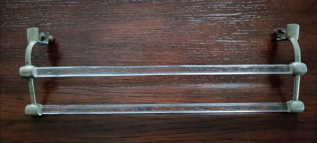 Porte-serviettes en nickel au design antique avec barres de, Enlèvement ou Envoi