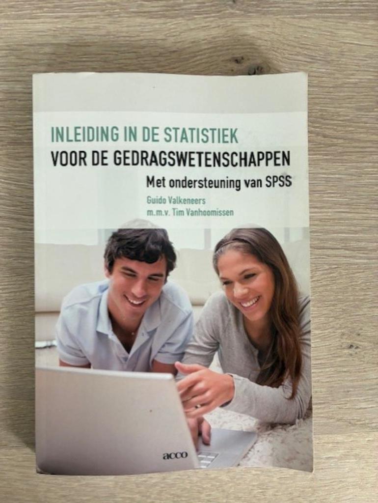 Inleiding in de statistiek voor de gedragswetenschappen, Enlèvement ou Envoi, Comme neuf, Enseignement supérieur, Guido Valkeneers