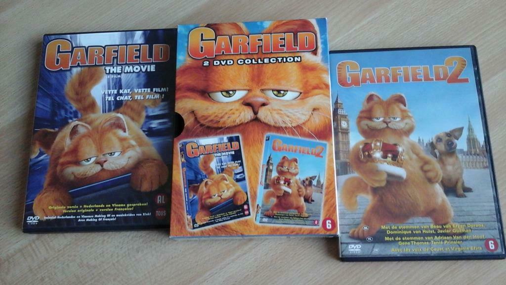 dvd double "Garfield" ang/fr/nl collector  boite carton, À partir de 6 ans, Enlèvement ou Envoi, Dessin animé, Coffret