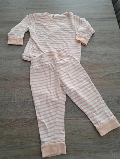 Hema roze-wit gestreepte pyjama 86/92, Kinderen en Baby's, Babykleding | Maat 86, Nacht- of Onderkleding, Meisje, Ophalen of Verzenden