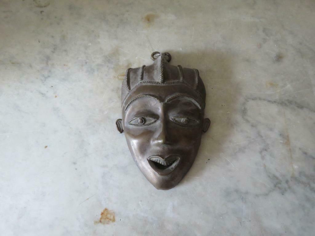 Afrikaans masker messing  Benin, Antiek en Kunst, Ophalen of Verzenden