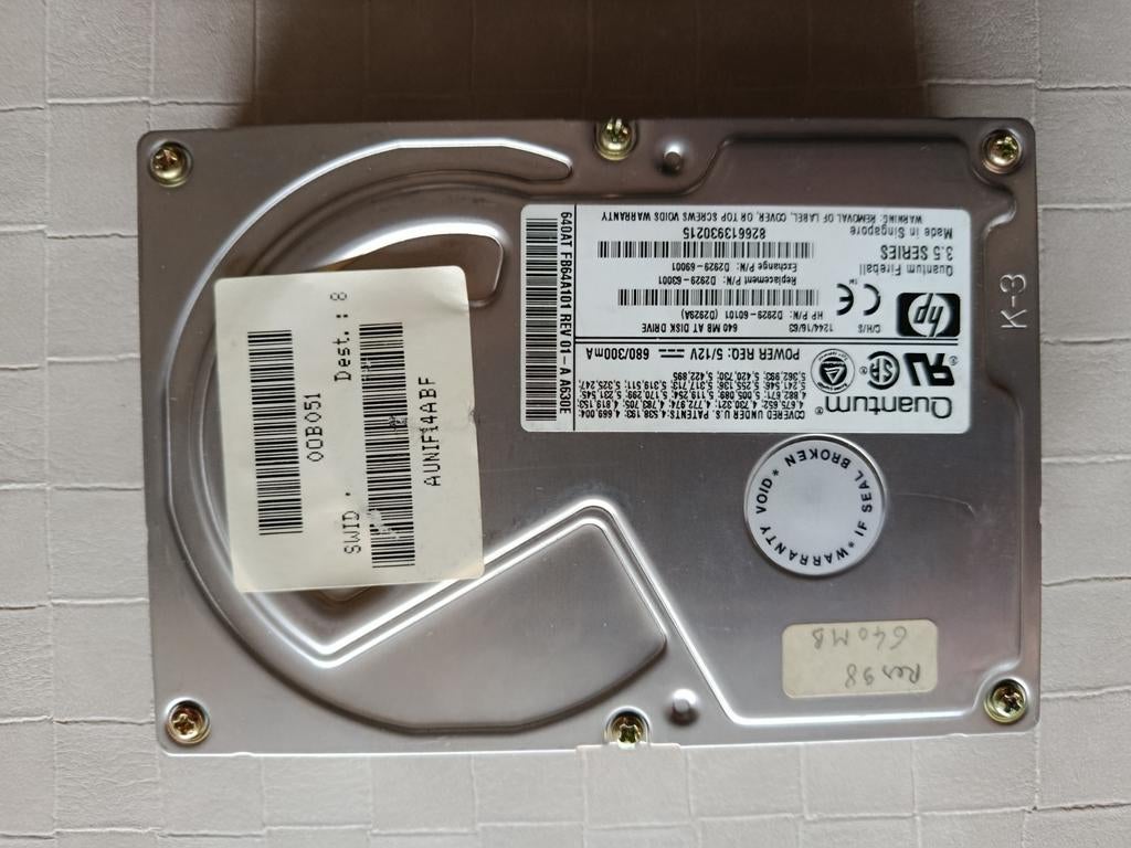 Harde schijf quantum 640Mb (ide), Intern, Gebruikt, HDD, Ophalen of Verzenden