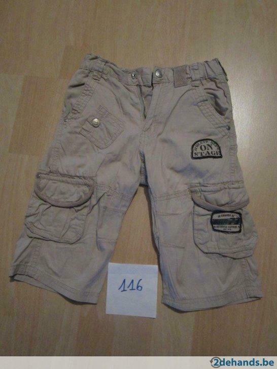3/4 broek beige - Maat 116, Kinderen en Baby's, Ophalen of Verzenden, Gebruikt, Jongen, Broek