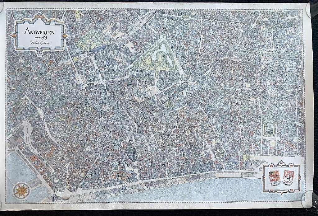 Kaart Antwerpen anno 1985 Norbert Ceulemans, Boeken, Ophalen, Norbert Ceulemans, 1800 tot 2000, België