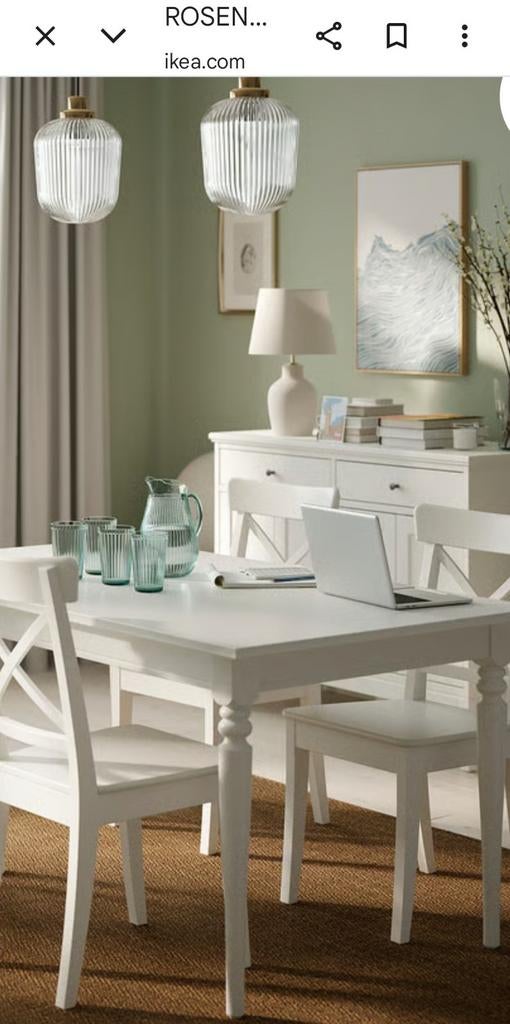 Ikea tafel wit Rosentorp zgn, Maison & Meubles, Tables | Tables à manger, Enlèvement