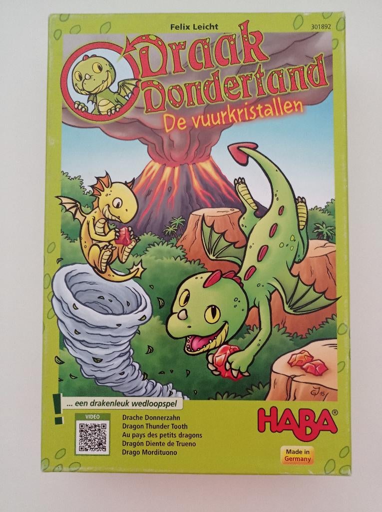 Jeu de plateau Haba Dragon Thunderbolt, Trois ou quatre joueurs, Enlèvement, Comme neuf, HABA