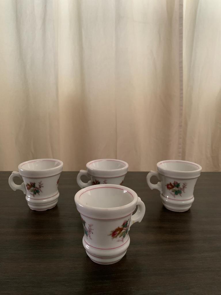 Service Tasses Brulots Anciennes x4, Antiquités & Art, Enlèvement ou Envoi