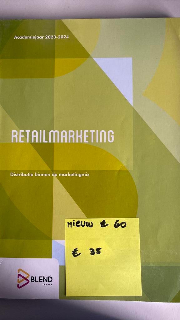 Boek Retailmarketing, Ophalen, Zo goed als nieuw