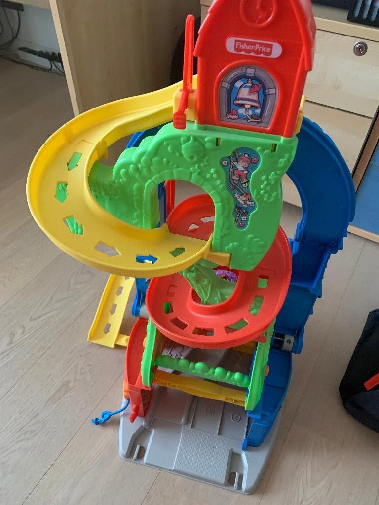 Fisher Price garage (zit en sta) 2-5j, Kinderen en Baby's, Ophalen, Gebruikt, Speelset