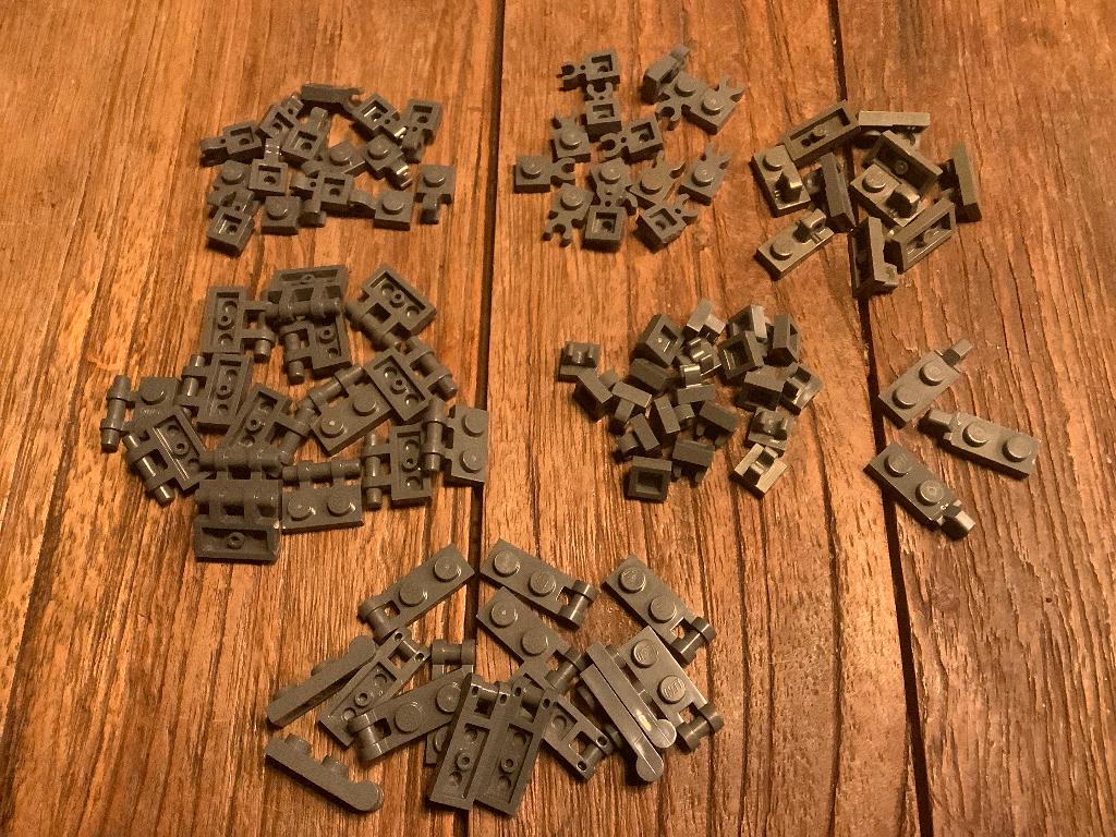 Lego koppelstukjes donker grijs 93 stuks / 501-4-2, Ophalen of Verzenden, Zo goed als nieuw, Losse stenen, Lego