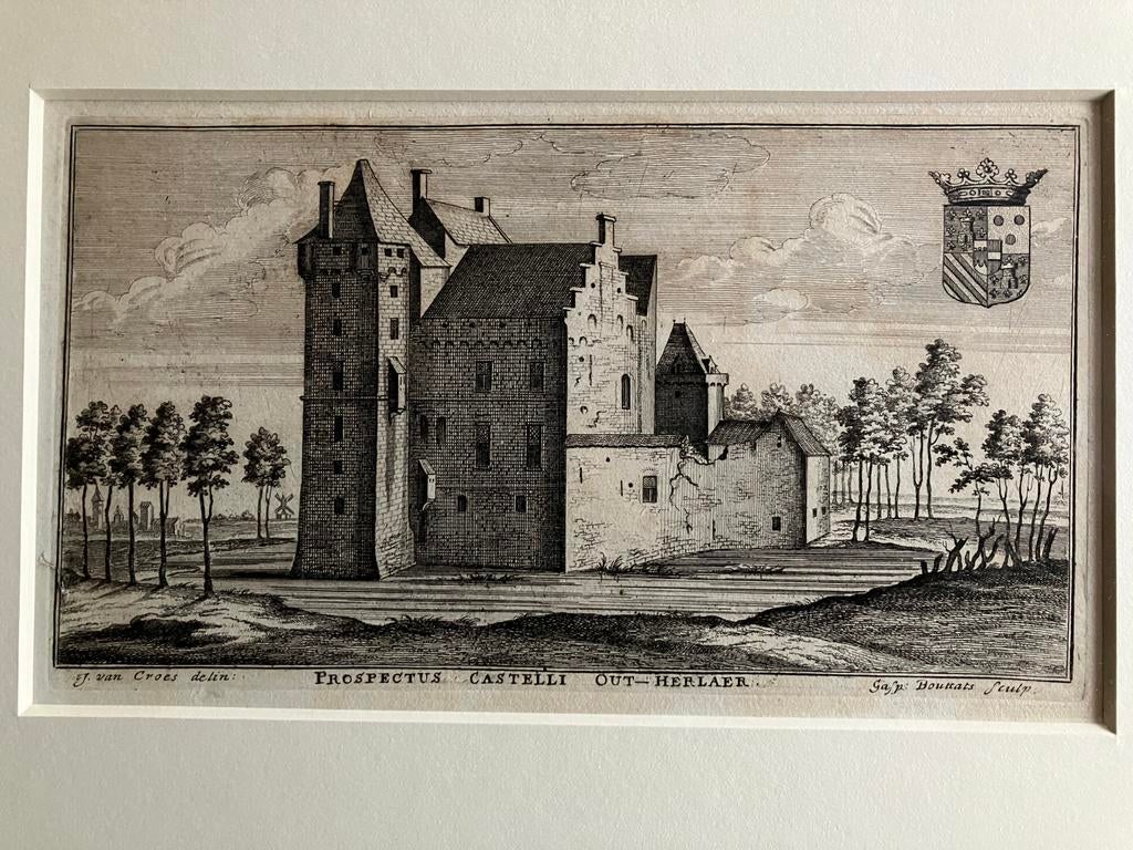 Prospectus Castelli Out-Herlaer - J. van Croes delin:, Antiek en Kunst, Kunst | Etsen en Gravures, Ophalen of Verzenden