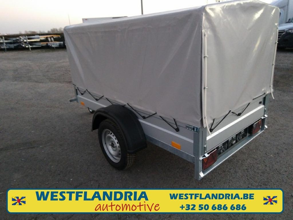 Bagagewagen 750 kg met huif, reservewiel en LED lichten, Auto's, Bedrijf, Te koop, Fiat