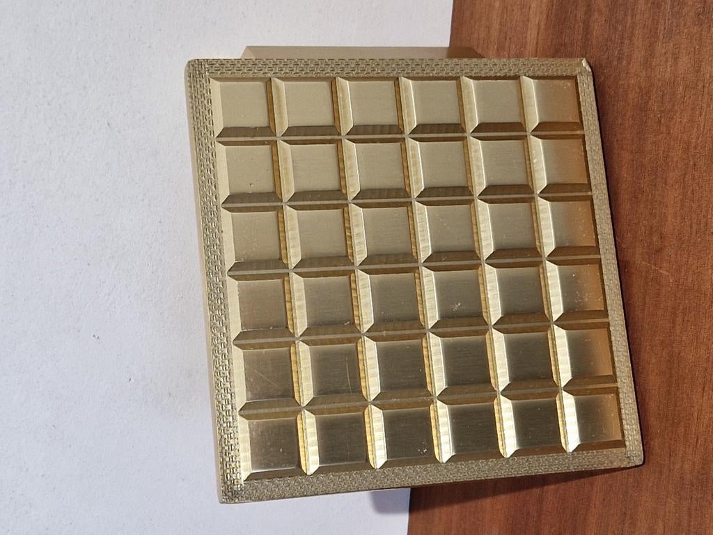 Goud kleurige aluminium deurgreep , deurklink , space age, Ophalen of Verzenden, Zo goed als nieuw