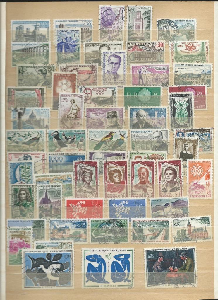 Timbres de FRANCE oblitérés, Envoi, Affranchi