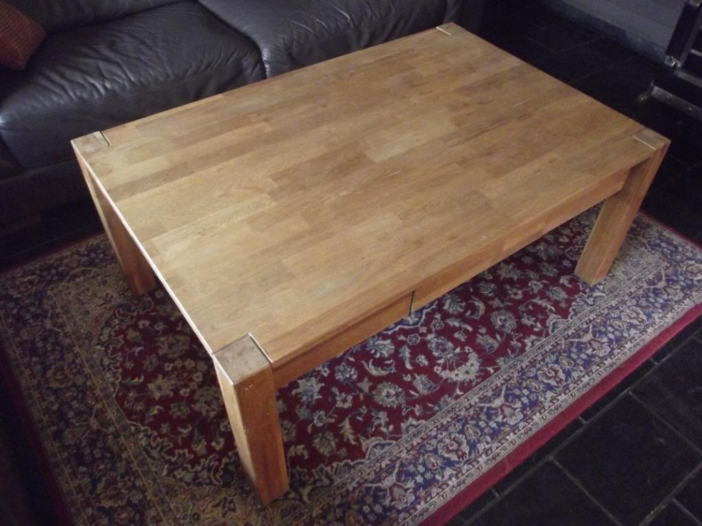 Houten salontafel, Ophalen, Gebruikt, 100 tot 150 cm, 50 tot 100 cm
