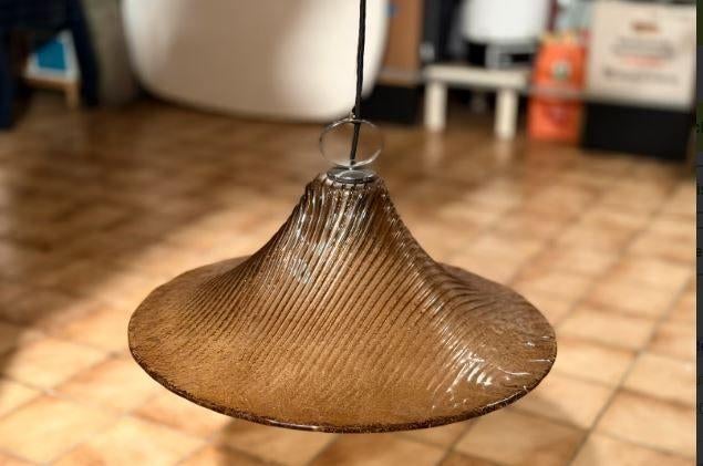 vintage hanglamp Peill & Putzler 70er amber, Enlèvement, Maison et Meubles