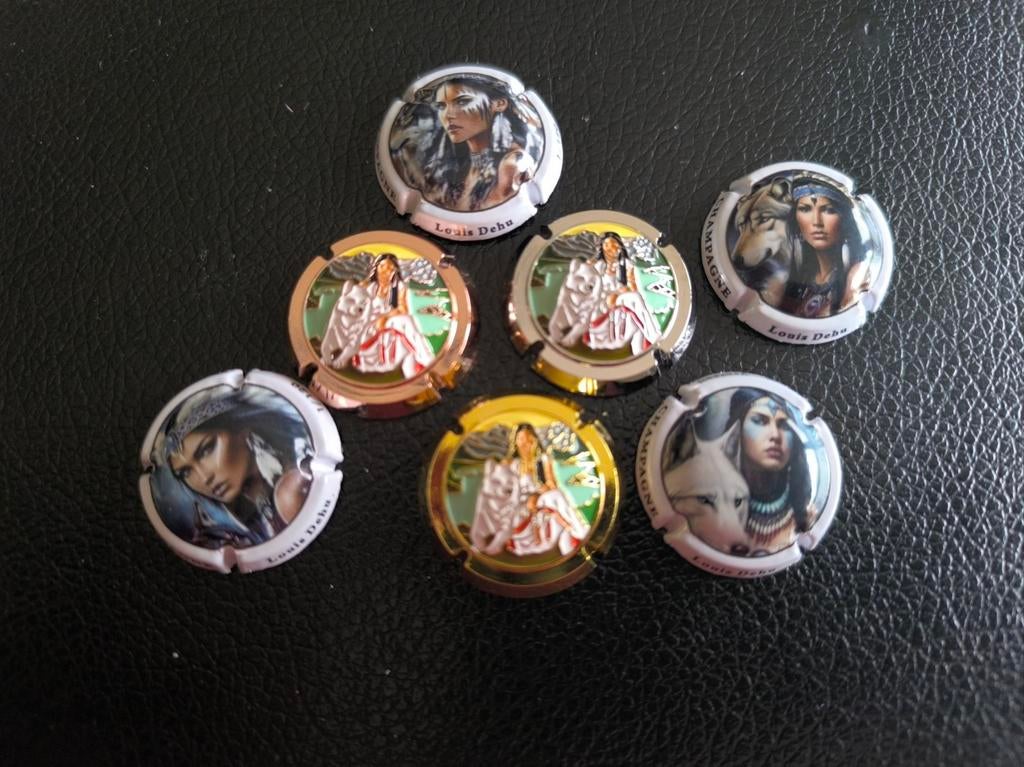 7 prachtige Champagne capsules Duhu Louis , Belgisch, Verzamelen, Ophalen, Nieuw