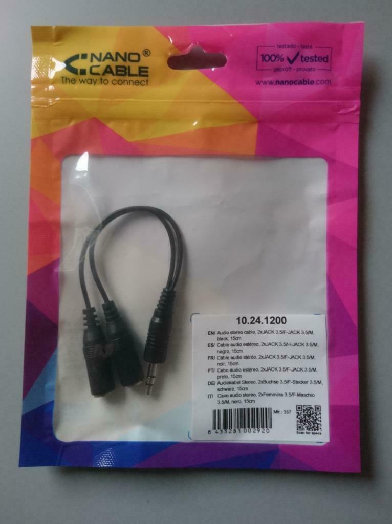 Câble audio JACK 2 x 3,5, Enlèvement ou Envoi, Neuf