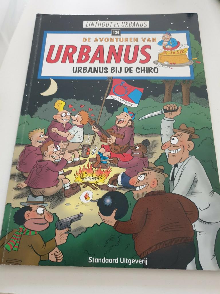 Urbanus 134 - Urbanus bij de Chiro. + TEKENING Dédicace, Ophalen of Verzenden, Zo goed als nieuw, Urbanus; Willy Linthout