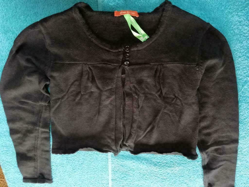 Kort zwart vestje maat 134, Kinderen en Baby's, Kinderkleding | Maat 134, Meisje, Trui of Vest, Ophalen of Verzenden, Zo goed als nieuw