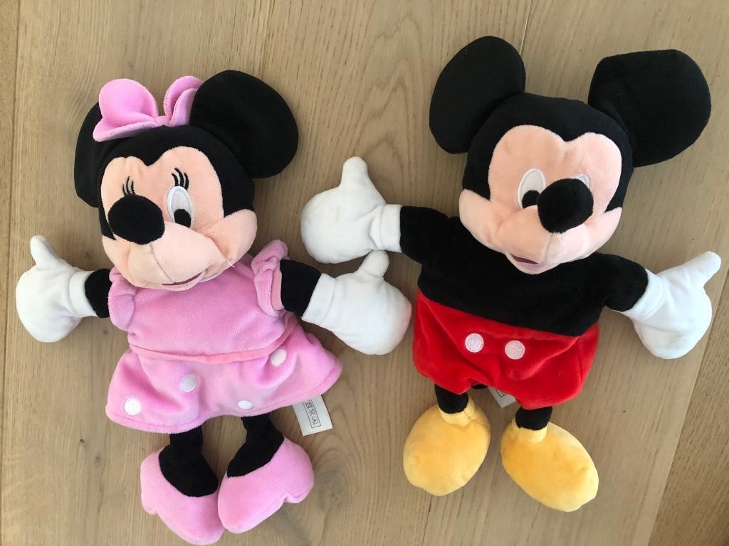 Handpoppen Mickey en Minnie Mouse, Enlèvement, Utilisé, Autres types
