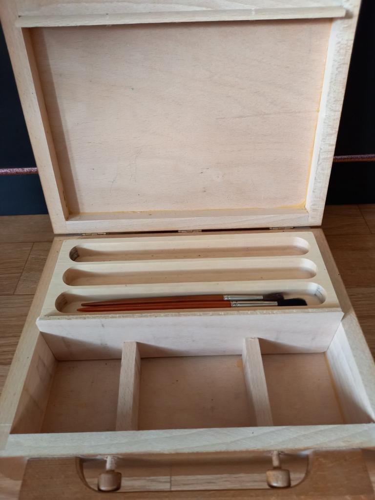 ANCIENNE BOÎTE À PEINTURE EN BOIS, Enlèvement ou Envoi, Utilisé, Autres types