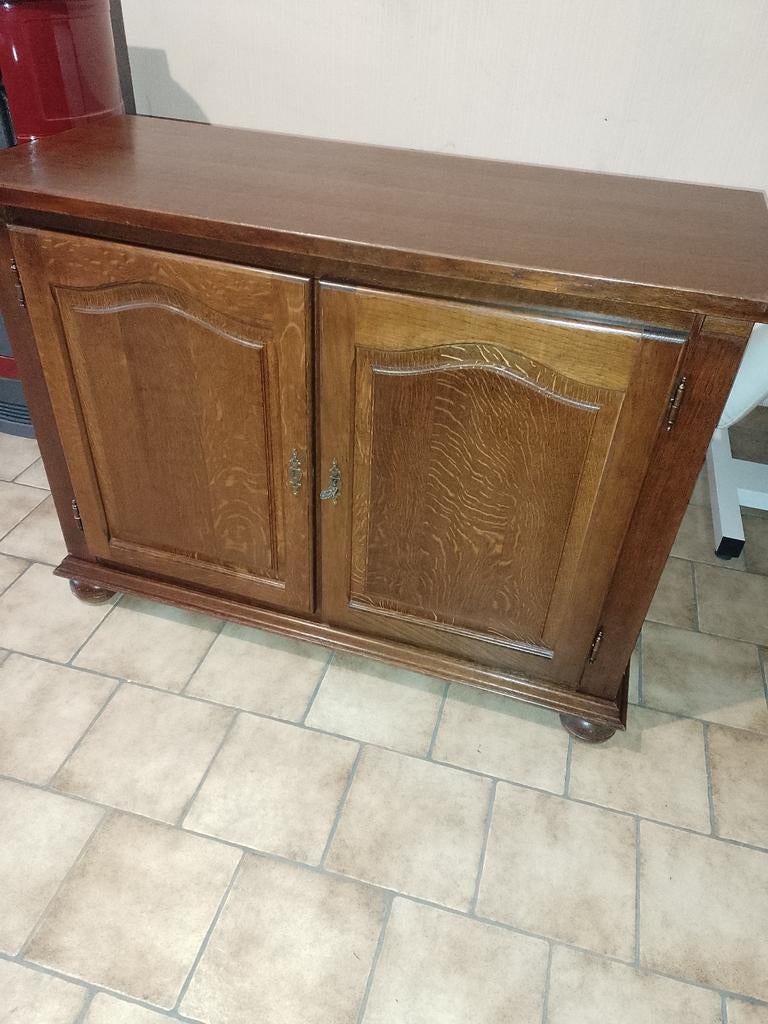 Meuble en chêne pour chaîne hifi, Ophalen, Gebruikt, Eikenhout