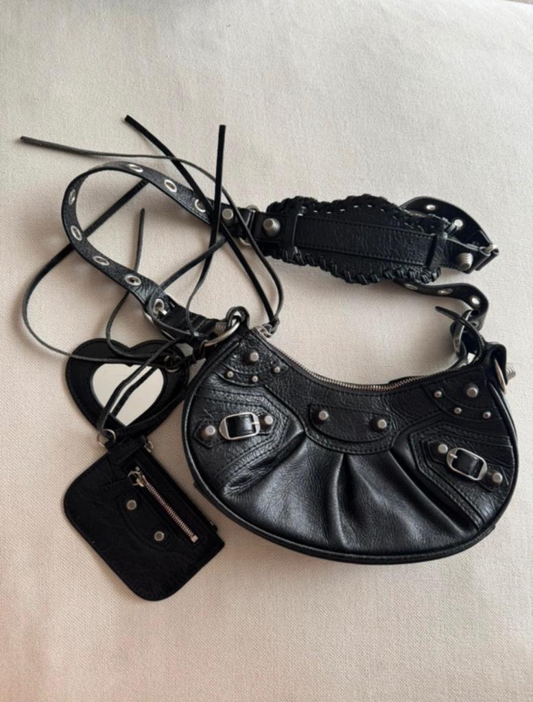 Balenciaga Le cagole XS, Ophalen of Verzenden, Gebruikt, Zwart, Handtas