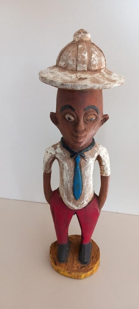 Ancienne statuette Baoulé "Colon" Côte d'Ivoire, Antiquités & Art, Enlèvement ou Envoi