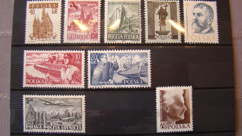 Setje 9 ongestempelde postzegels Polen (P2), Ophalen of Verzenden, Polen, Postfris