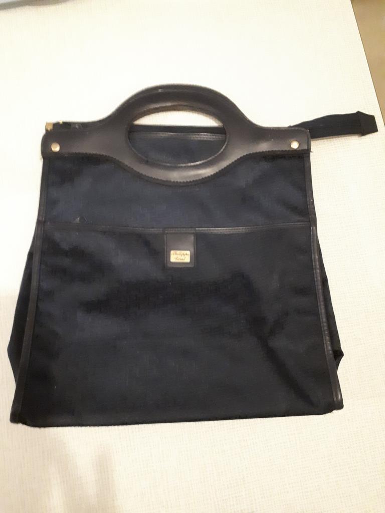 Vintage Philippe Gerst shopping bag ( blauw ), Ophalen of Verzenden, Zo goed als nieuw, Blauw, Shopper