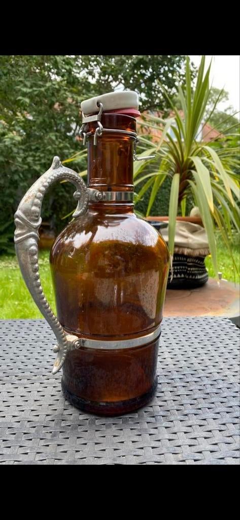 Grande cruche en verre avec cerclage chromé, Enlèvement