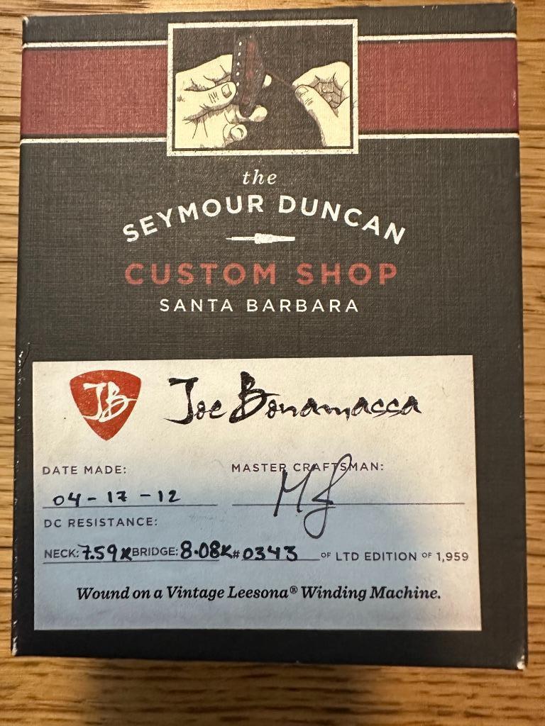 Seymour Duncan Limited Edition Custom Shop Joe Bonamassa, Ophalen of Verzenden, Nieuw