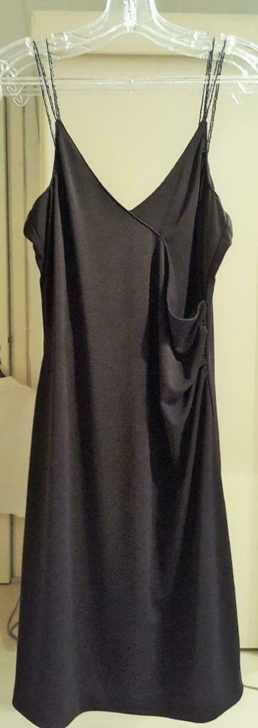 robe été sexy soir cocktail noire bretelle perles T40, Enlèvement ou Envoi