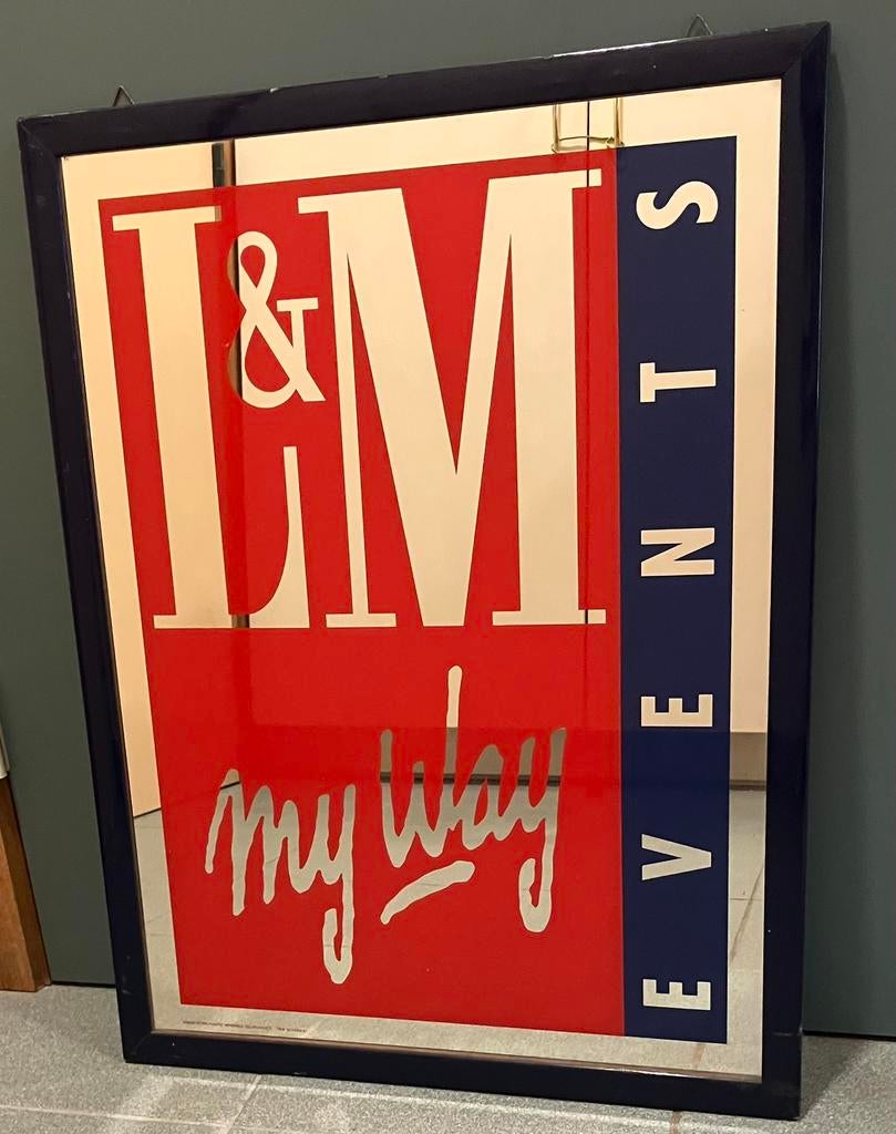 Grote L&M My way events publiciteit spiegel, Verzamelen, Ophalen, Zo goed als nieuw