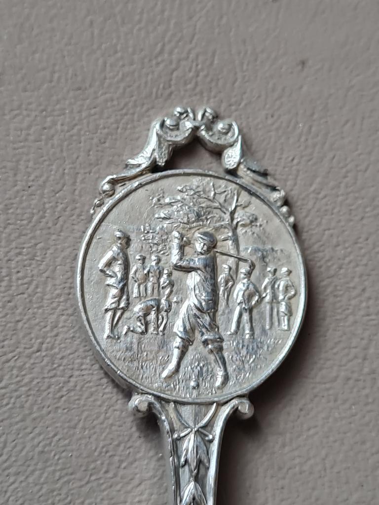 Cuillère à café Sterling GOLF Collector Birmingham 1929, Enlèvement ou Envoi, Argent