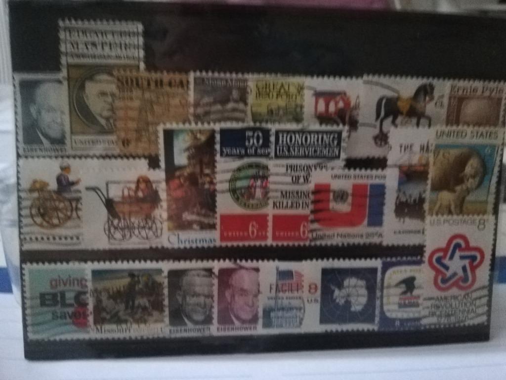 Veel gebruikte postzegels U.S.A, Ophalen of Verzenden, Gestempeld