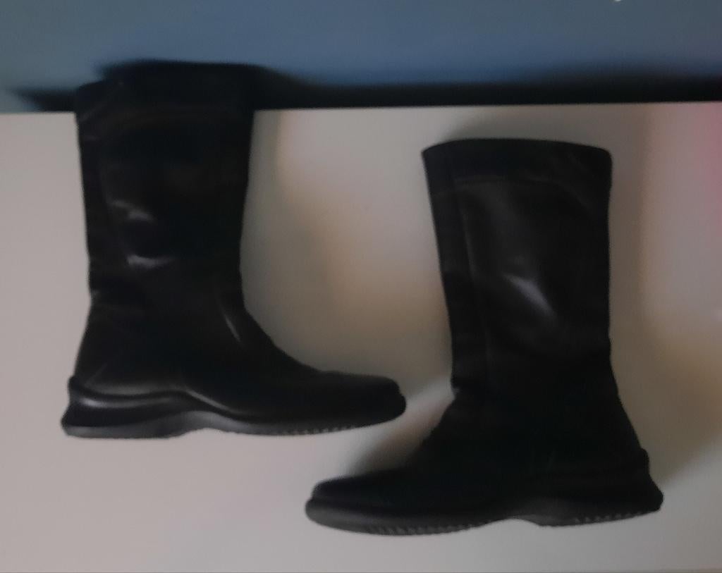 Bottes en cuir « 38", Enlèvement ou Envoi, Comme neuf, Bottes hautes, Noir