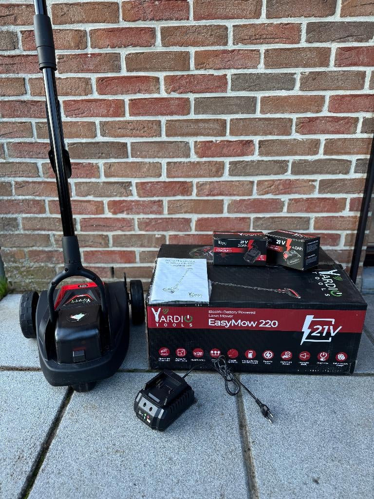 YARDIO Accu Grasmaaier EasyMow220, Tuin en Terras, Cirkelmaaier, Minder dan 30 cm, Accu-grasmaaier, Ophalen of Verzenden