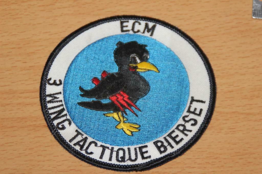 ABL Patch "3 Wing Tactique Bierset - ECM", Envoi, Armée de l'air, Emblème ou Badge