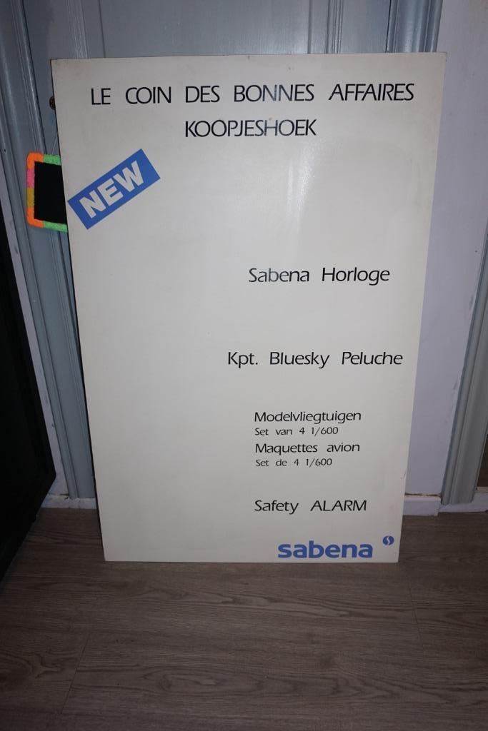 sabena grote pancarte van sabena koopjeshoek - 120 cm x 78, Ophalen of Verzenden