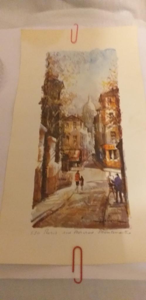 Paris Montmartre lithographie Delarue Lucien, Enlèvement ou Envoi