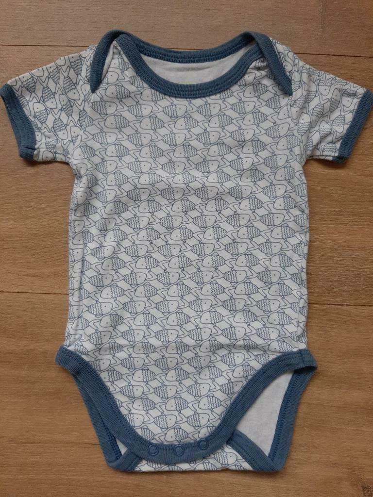 Schattige body romper visjes - 50/56 cm (1 m), Kinderen en Baby's, Babykleding | Maat 56, Ophalen, Nacht- of Onderkleding, Gebruikt