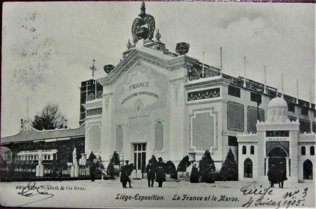 POSTKAART- EXPO LIEGE  1905- PAVILLION LA FRANCE ET MAROC, Enlèvement ou Envoi, Avant 1920, Affranchie, Liège