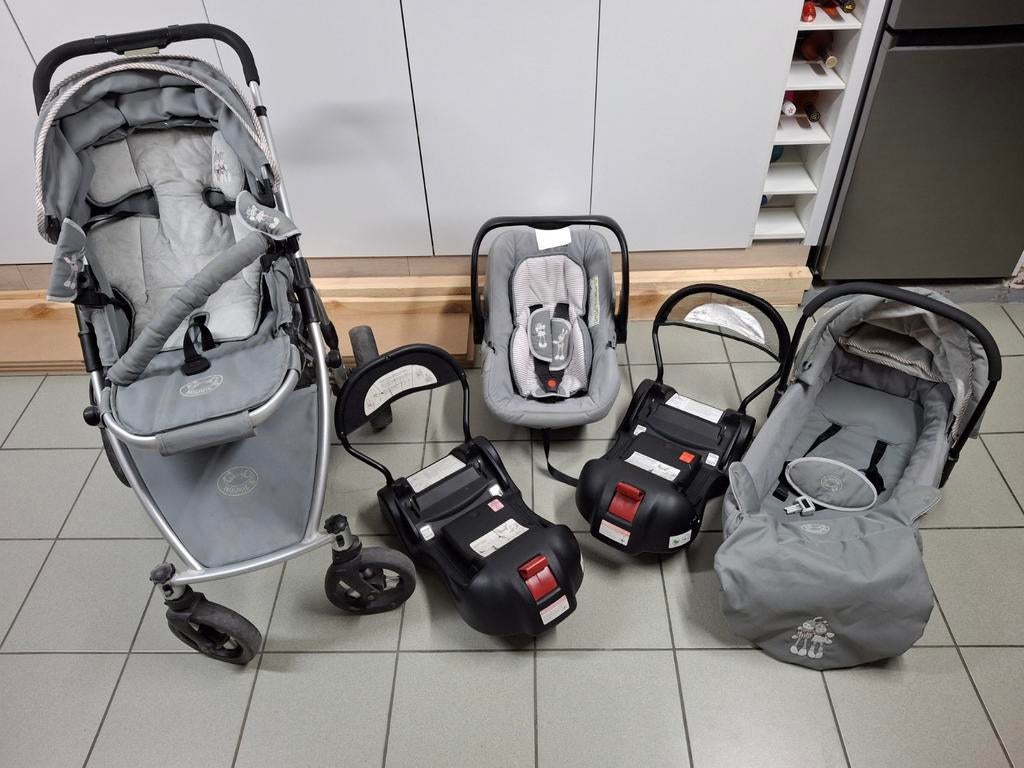 Noukies trio poussette-landau-cosi, Autres marques, Enlèvement ou Envoi, Poussette combi, Avec siège auto