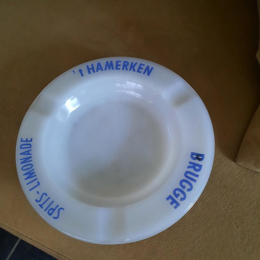 Asbak in glaspasta ' t Hamerken . Spits limonade ., Verzamelen, Ophalen of Verzenden, Zo goed als nieuw, Asbak